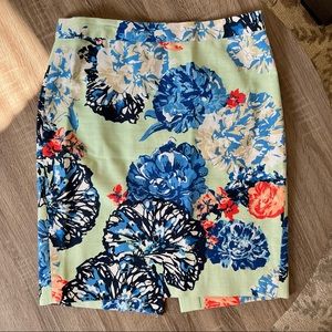 J Crew Floral Pencil Skirt - Size 6